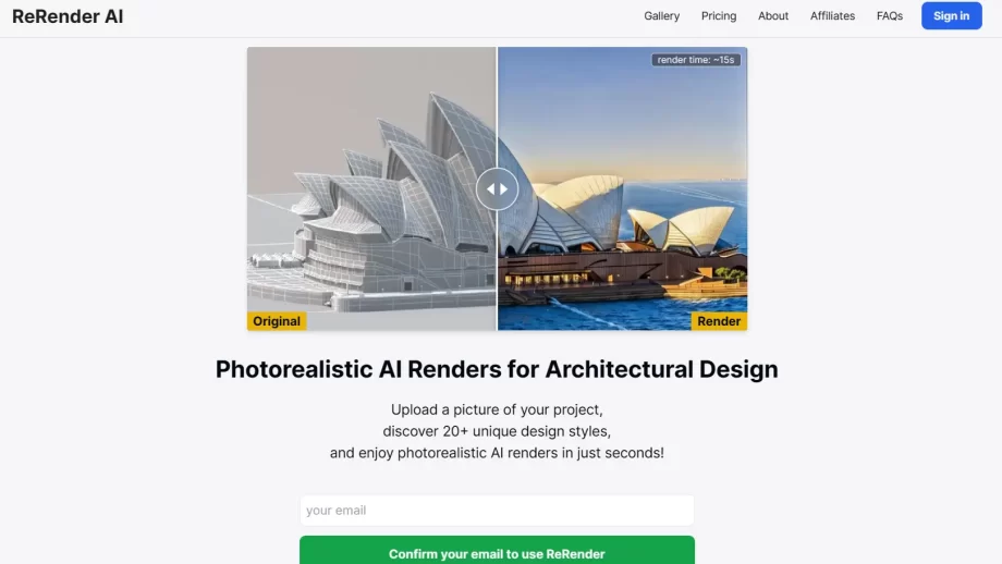 ReRender AI-秒级渲染，设计项目的革新工具
