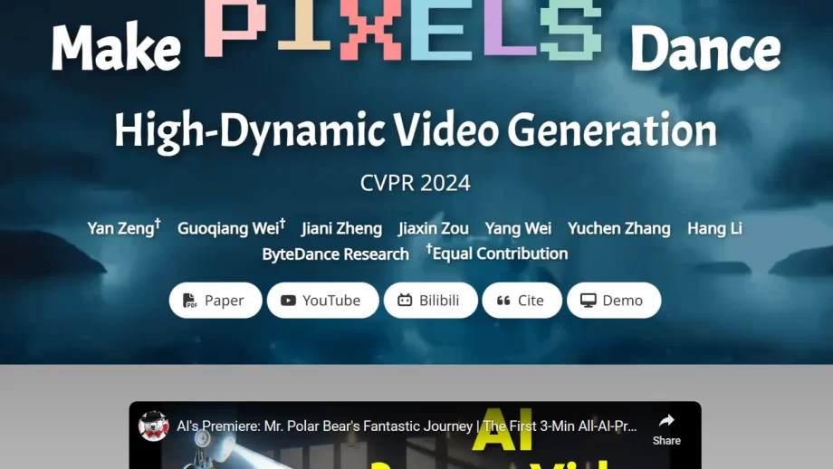 PixelDance-字节跳动的革新性视频生成技术